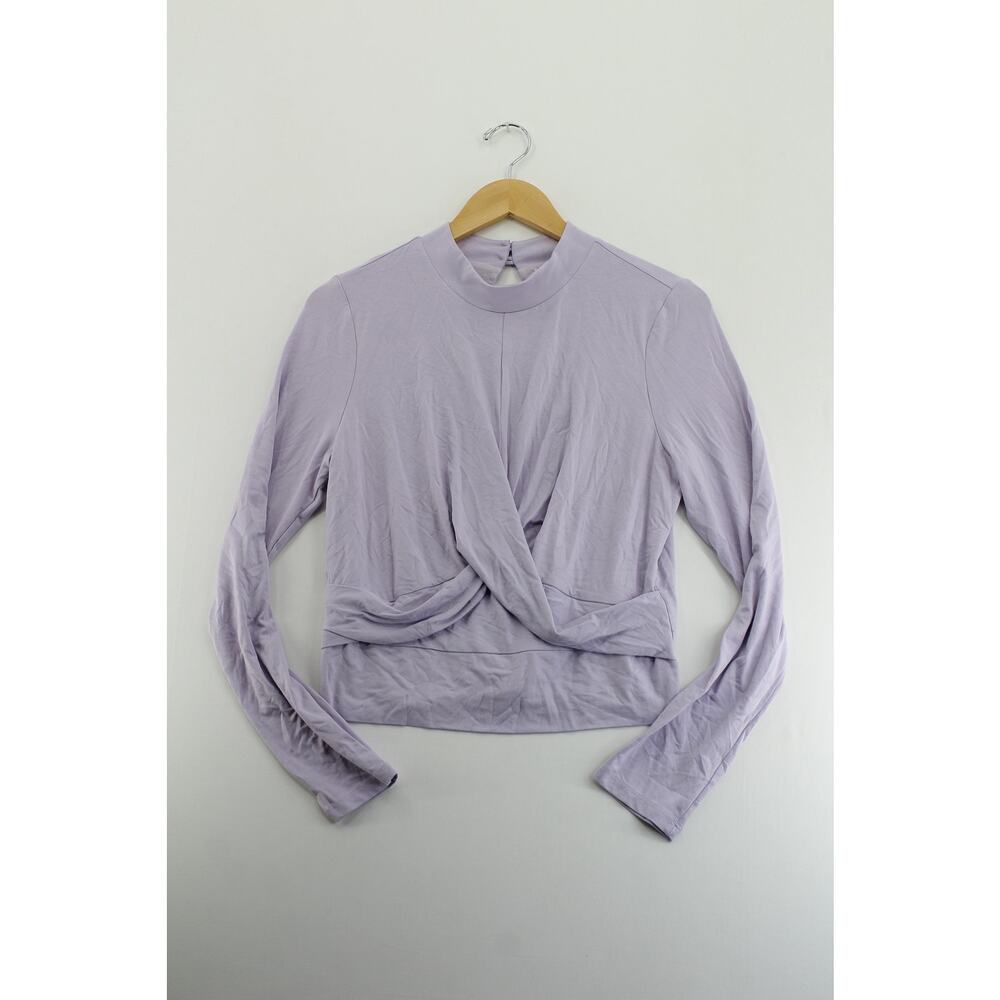 Willow & Clay criss cross mock neck long sleeve top‎ womens large balletcore